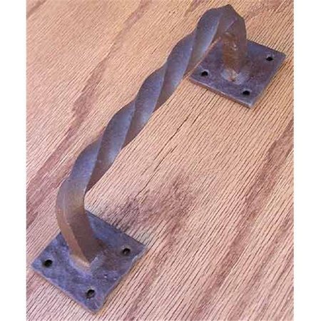 AGAVE IRONWORKS Agave Ironworks PU010-01 Twisted Bar Square Back Door Pull Flat Black PU010-01